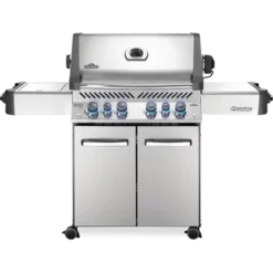 Napoleon Barbecue Gaz Naturel Prestige 500 Inox 4 Brûleurs + Sizzle Lateral + Brûleur Arriere