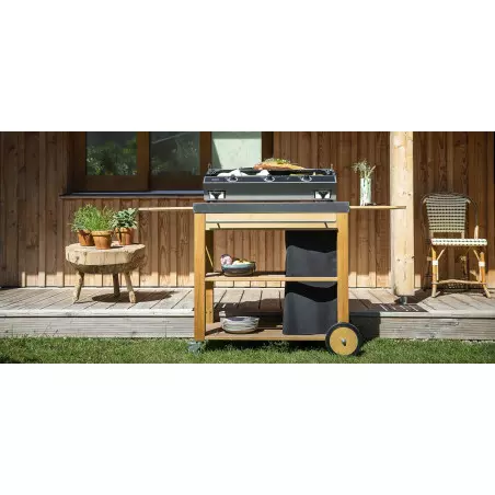 Chariot MOBILOT Robinier Et Inox - ENO 4 Chariot MOBILOT Robinier Et Inox - ENO – Image 2