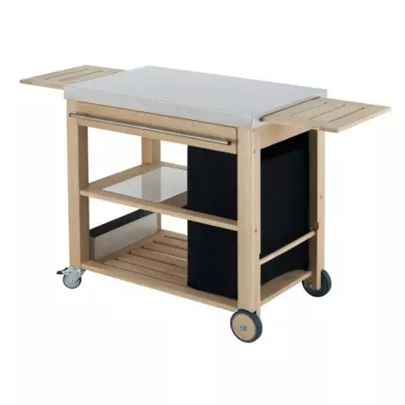 Chariot MOBILOT Robinier Et Inox - ENO 3 Chariot MOBILOT Robinier Et Inox - ENO