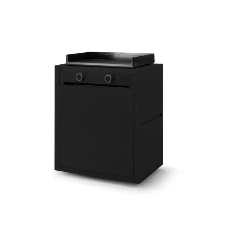 Chariot Plancha Modern 60 Acier Noir Fermé - FORGE ADOUR 4 Chariot Plancha Modern 60 Acier Noir Fermé - FORGE ADOUR – Image 2