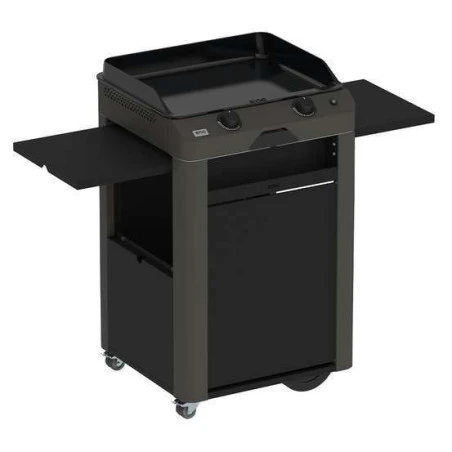 Combo Plancha Gaz Fusion 60 Gris Cargo Sur Chariot - ENO 3 Combo Plancha Gaz Fusion 60 Gris Cargo Sur Chariot - ENO