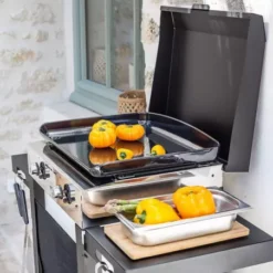 Combo Plancha Gaz Initial 50 + Chariot Acier Noir - ENO -Meilleur Barbecue Grille Magasin combo plancha gaz initial 50 chariot acier noir eno 2