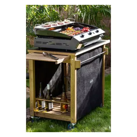 Desserte Pour Plancha Robinier Hpl Noir EMILE - ENO 4 Desserte Pour Plancha Robinier Hpl Noir EMILE - ENO – Image 2