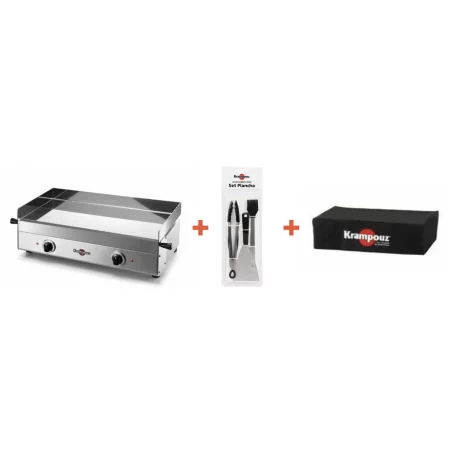 Pack + Plancha Electrique KRAMPOUZ Inox - Design - 65X39 3 Pack + Plancha Electrique KRAMPOUZ Inox - Design - 65X39