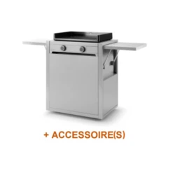 Pack + Plancha Modern Gaz 60 Inox Sur Chariot