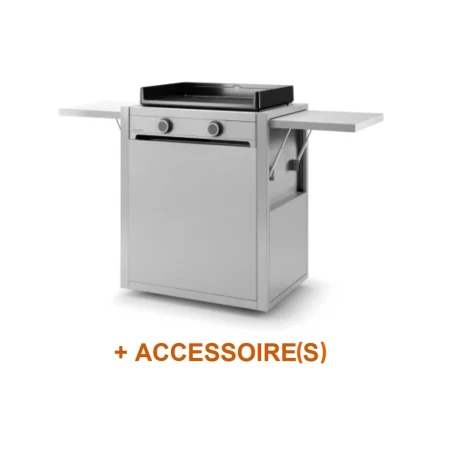 Pack + Plancha Modern Gaz 60 Inox Sur Chariot 3 Pack + Plancha Modern Gaz 60 Inox Sur Chariot